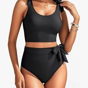 Younique Black Bikini Set high waisted